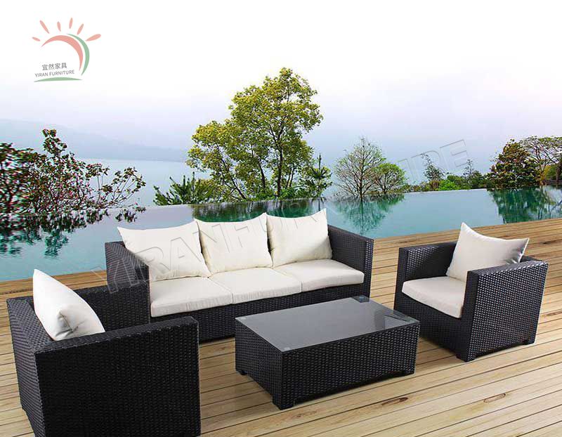 Synthetic Plastic Rattan Sofa Set Waterproof Outdoor and Indoor Furniture