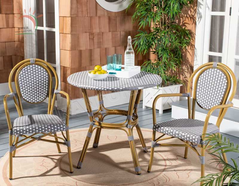 Aluminum Outdoor Relax Dining Rattan Chairs Stacking