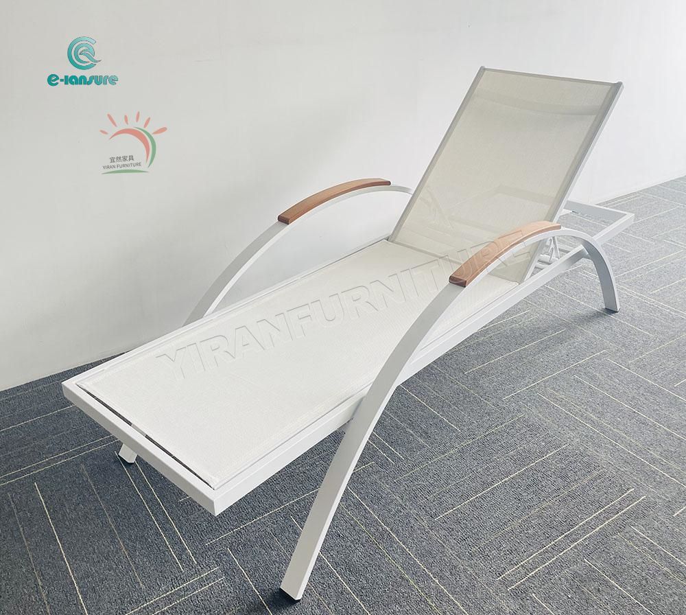 Custom outdoor Aluminum Frame Swimming Pool Sun Lounger