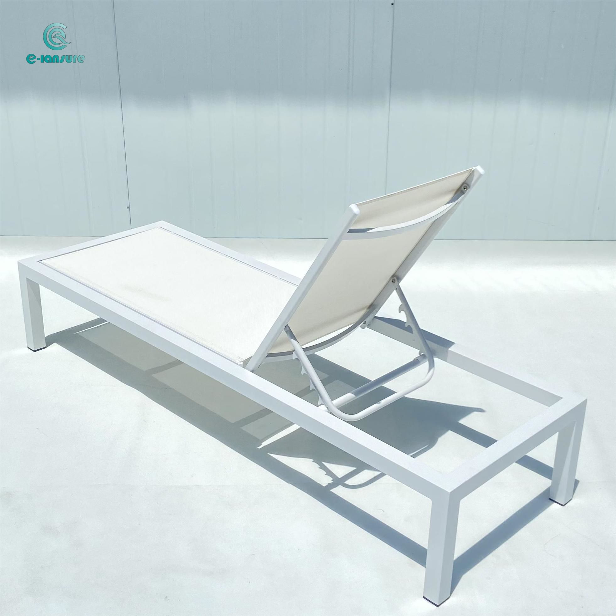 Aluminium And Textilene Sun Loungers