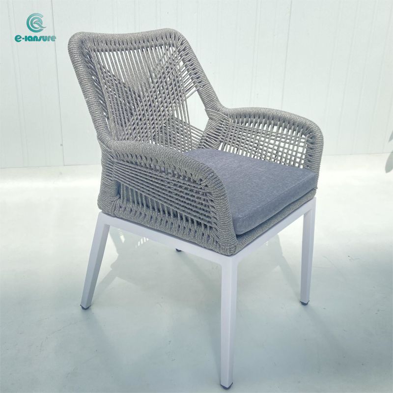 Modern luxury simple woven rope chair series garden outdoor dining rope chair