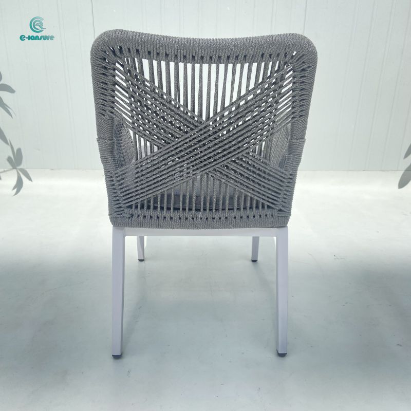 Modern luxury simple woven rope chair series garden outdoor dining rope chair