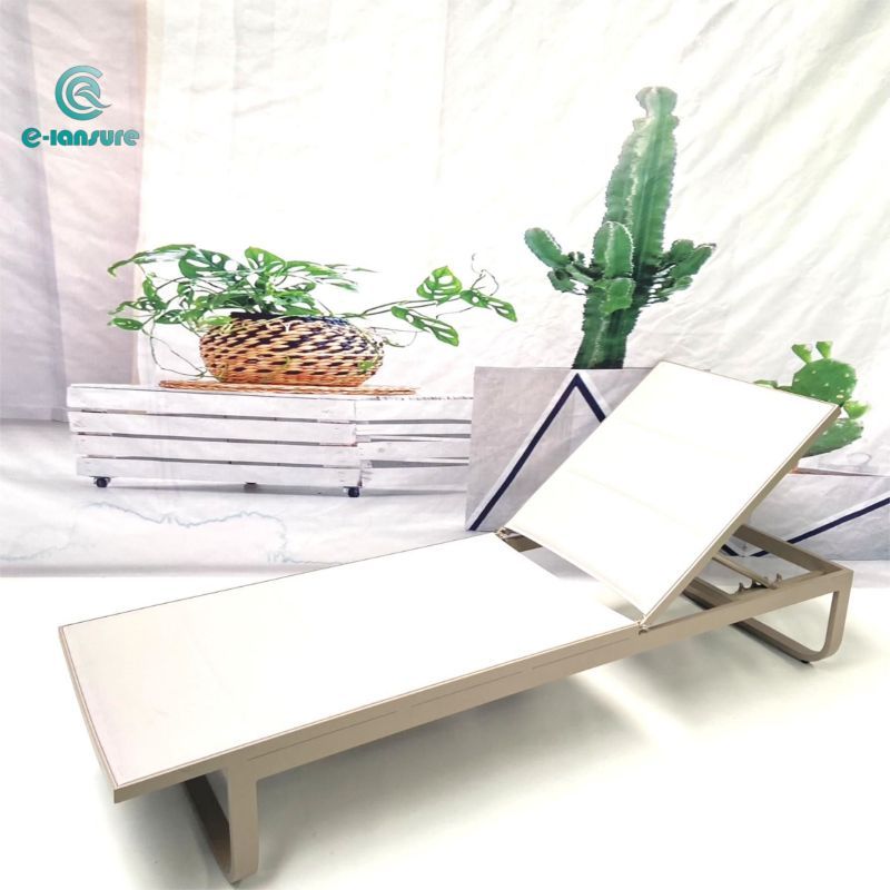 Custom aluminium and textilene adjustment simple sun loungers