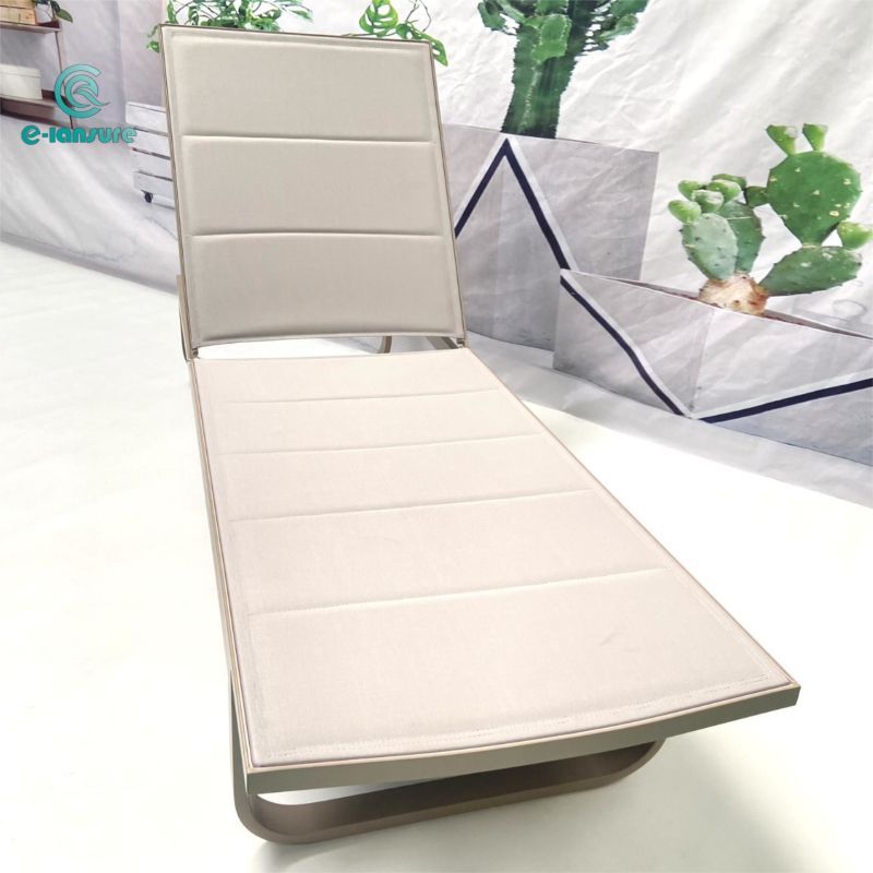 Custom aluminium and textilene adjustment simple sun loungers