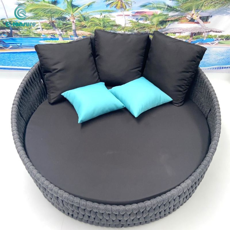 Modern simple daybed Leisure Rope Woven Outdoor Hotel Swimming Pool Furniture Daybed