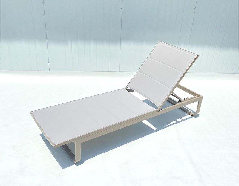 Custom aluminium and textilene adjustment simple sun loungers