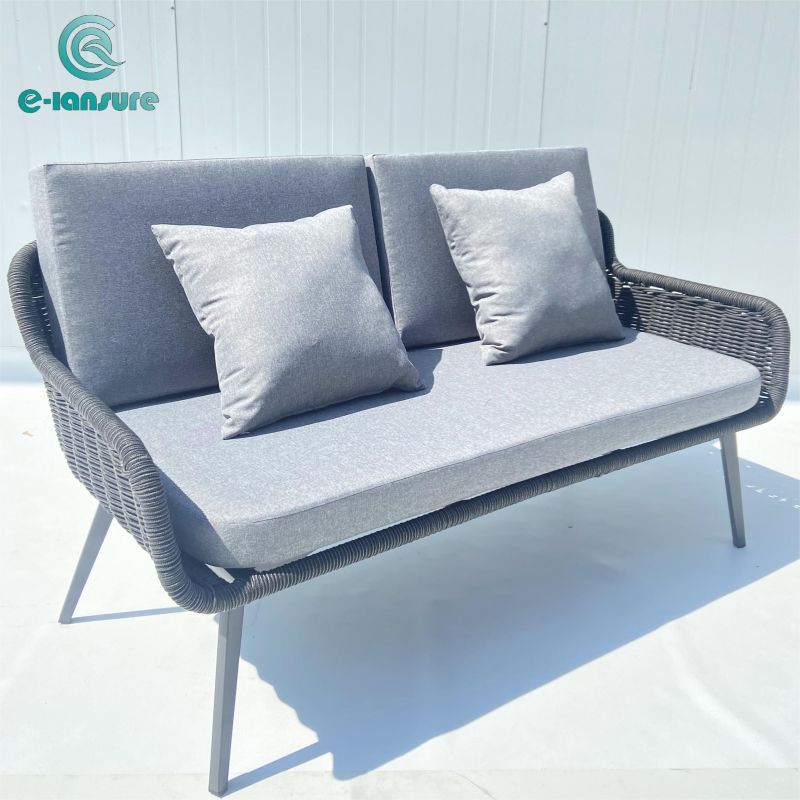 Rope outdoor sofa set  Series Luxury gray Sofa Set with tea table