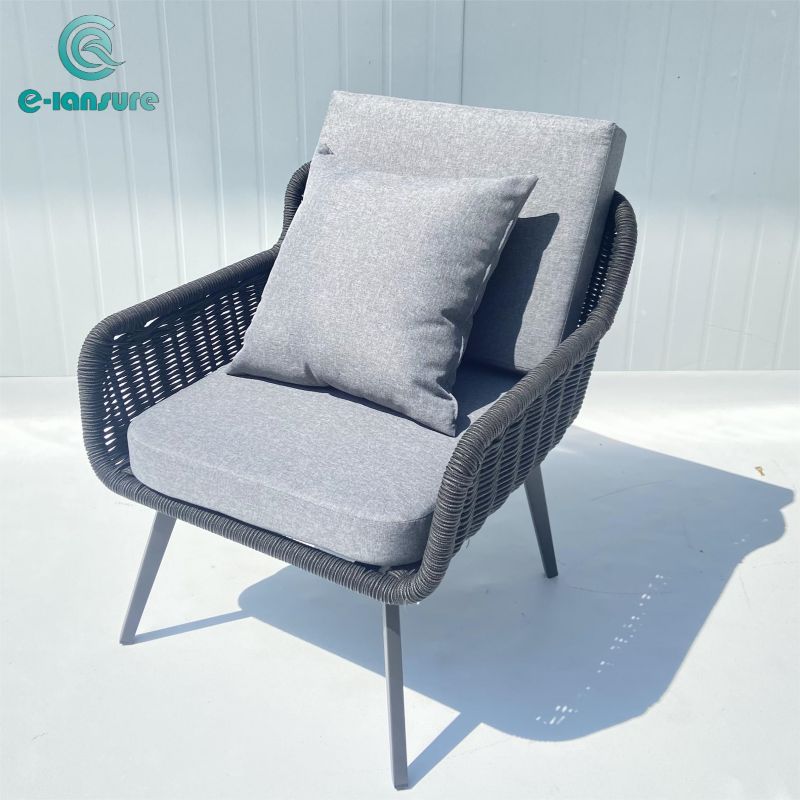 Rope outdoor sofa set  Series Luxury gray Sofa Set with tea table