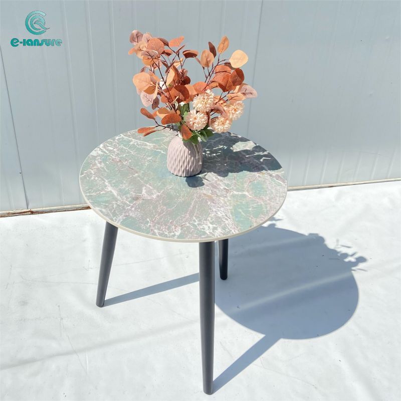 Simple Outdoor Garden table Serie Deluxe marble round coffee table for Home and Outdoor