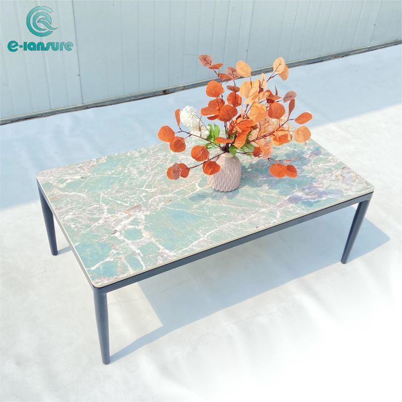 Simple Outdoor Garden Table Series Square Luxury Marble Dining Table for Home and Outdoor