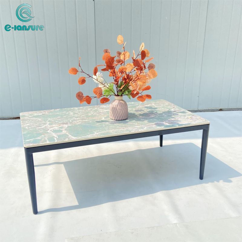 Simple Outdoor Garden Table Series Square Luxury Marble Dining Table for Home and Outdoor