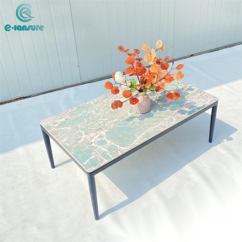 Simple Outdoor Garden Table Series Square Luxury Marble Dining Table for Home and Outdoor