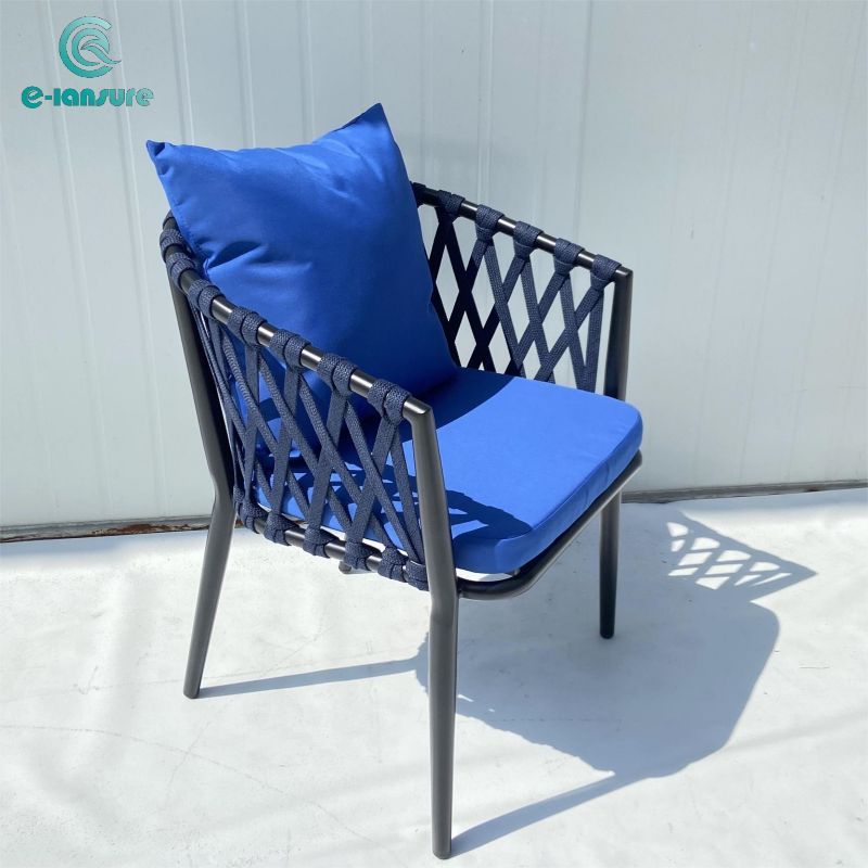 Customized outdoor furniture Series aluminum orange Rope Chair