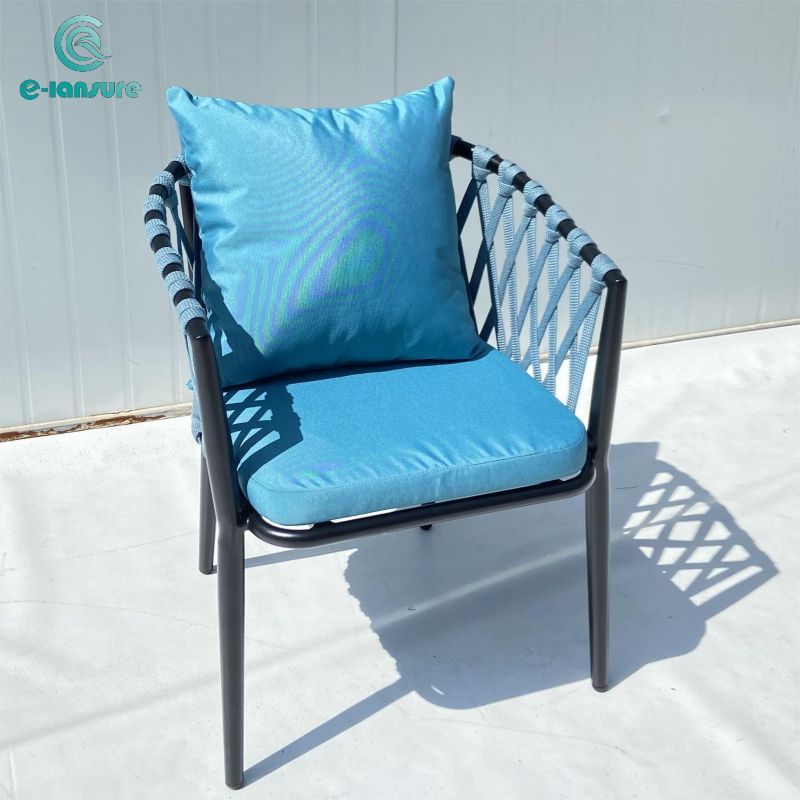 Customized outdoor furniture Series aluminum orange Rope Chair