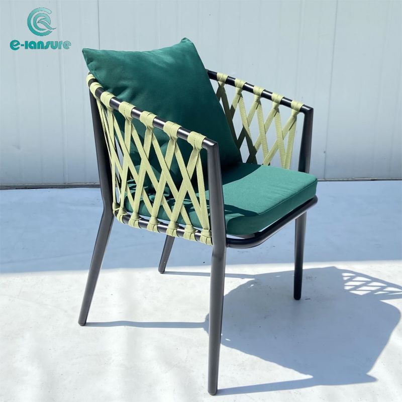 Customized outdoor furniture Series aluminum orange Rope Chair