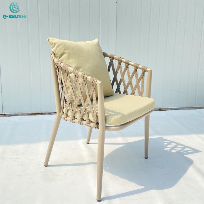 Customized outdoor furniture Series aluminum orange Rope Chair