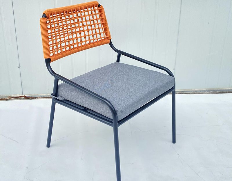 Simple Outdoor Garden Chair Series Luxury Orange Rope Chair for Home and Outdoor and Hotel