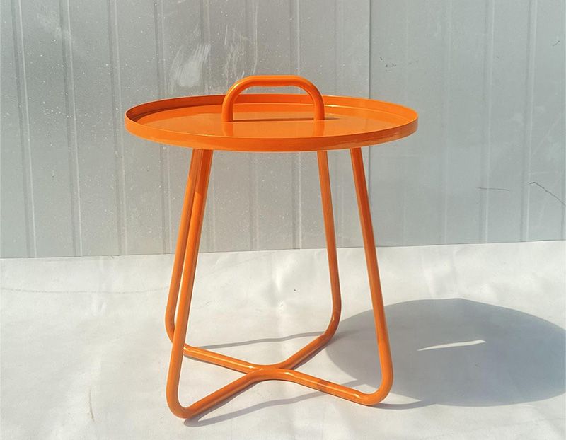 Simple Outdoor Garden table Series Portable brightly colored aluminum end table for Home and Outdoor