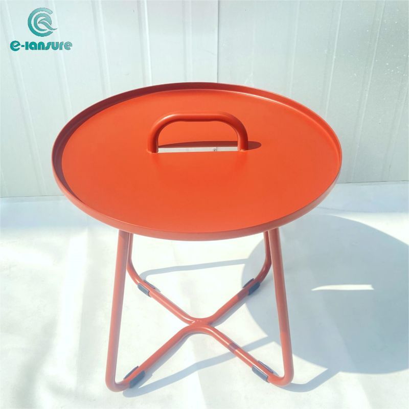 Simple  Portable Customized outdoor furniture brightly colored aluminum end table