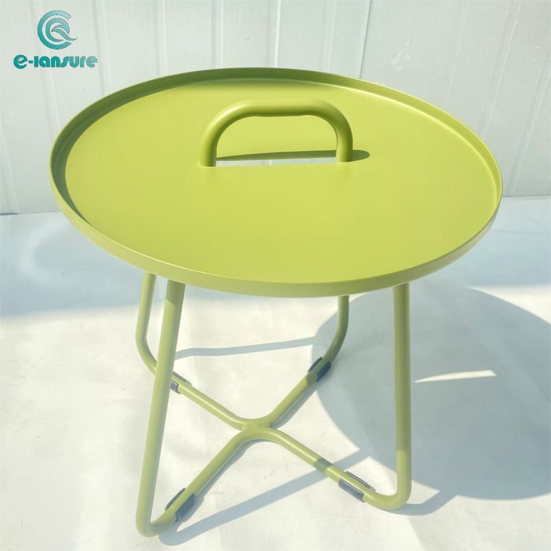 Simple  Portable Customized outdoor furniture brightly colored aluminum end table