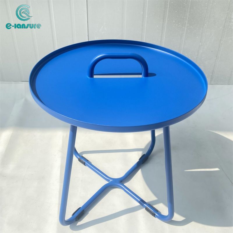 Simple  Portable Customized outdoor furniture brightly colored aluminum end table