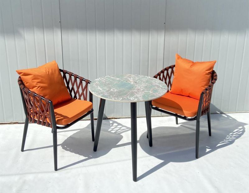 Simple Outdoor Garden furniture set Series Luxury rope chair with table set for Home and Outdoor and hotel