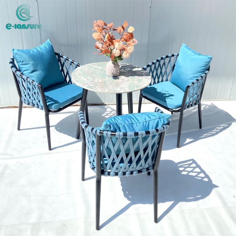 Garden Blue outdoor furniture set Series dining set with tea table