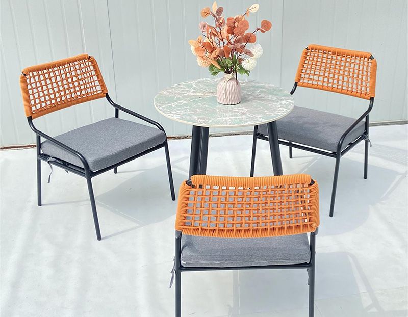 Outdoor Garden rope furniture set Series Luxury garden rope chair and table set