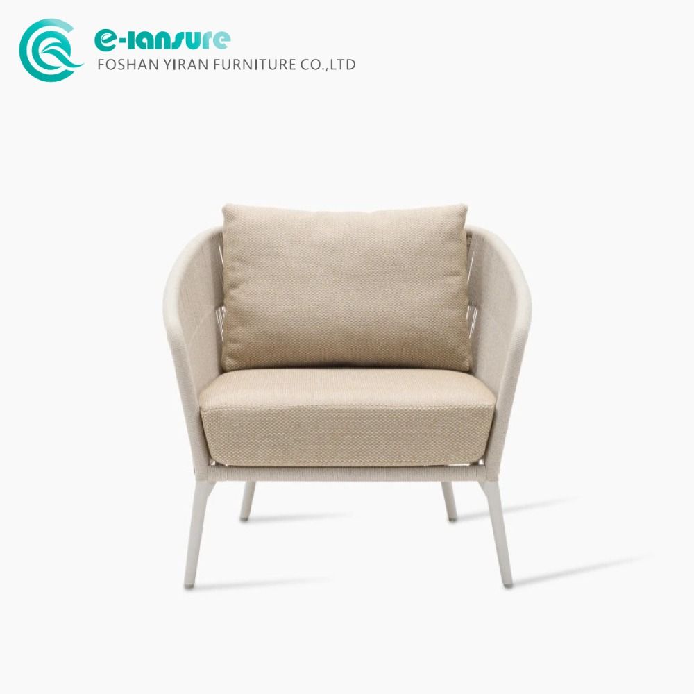 Modern Waterproof Braided Rope Aluminum Frame Garden Sun Sofa Set Outdoor Garden Furniture Set