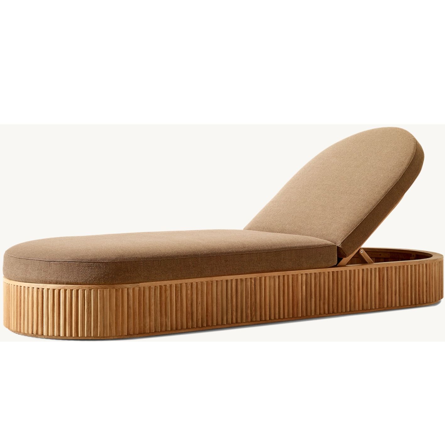 Modern Elegant Solid Teak Garden Sun Lounger Chaise Lounge Chair Outdoor Furniture with Durable Comfortable Rope Weaving