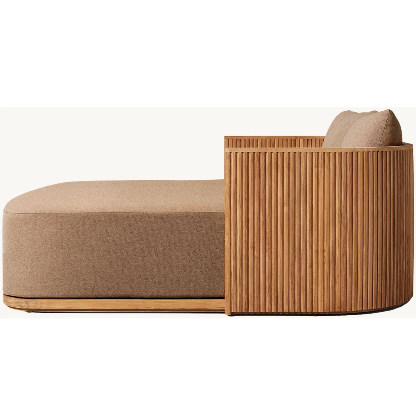 Modern Elegant Solid Teak Wood Outdoor Furniture Comfortable Garden Sun Lounger Chaise Lounge Chair