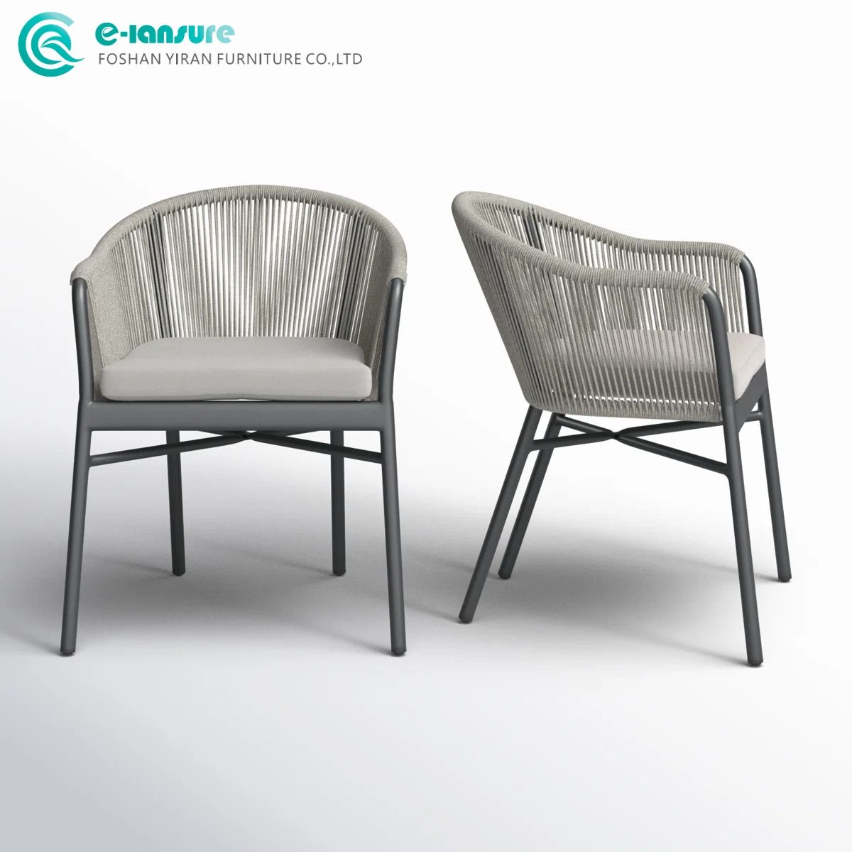 Premium Modern Outdoor Aluminum Dining Chair Waterproof Furniture for Gardens Hotels Villas