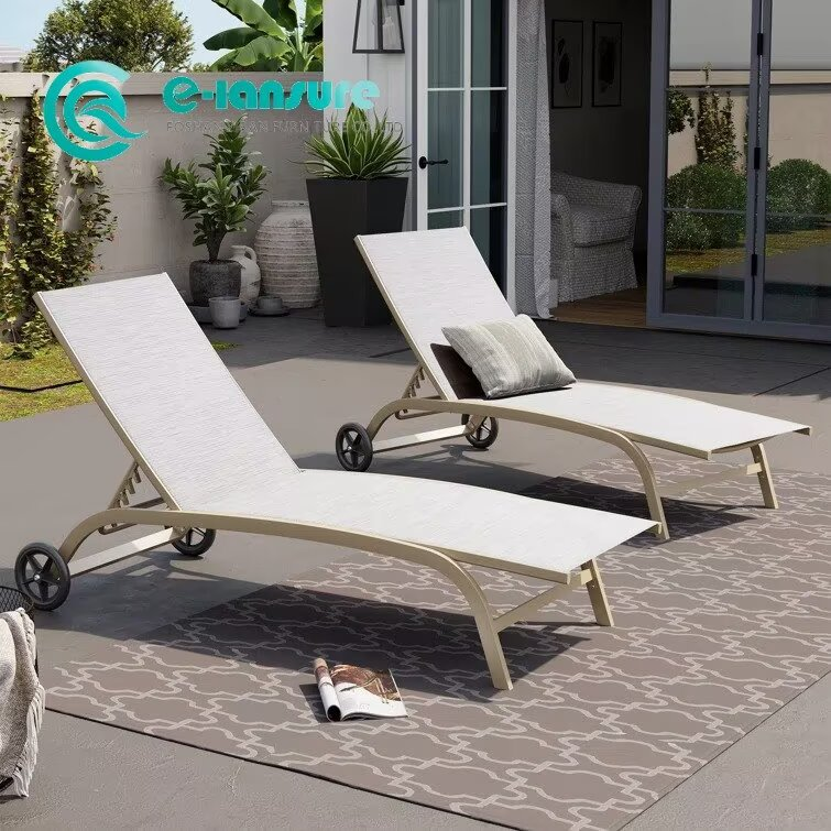 Durable Outdoor Sun Lounger Contemporary Aluminum Frames Wholesale for Hospitality  Landscaping