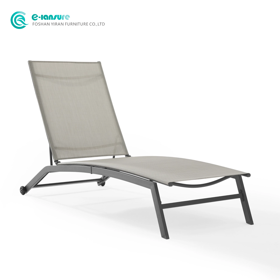 Modern Comfort Outdoor Furniture Series Aluminum Sun Lounger for Outdoor Use with Waterproof Fabric Adjustable Backrest