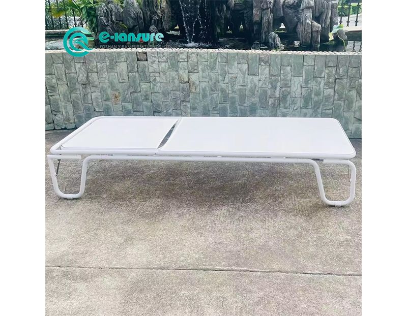 Elegant Outdoor Casual Furniture All-Weather Aluminum Sun Lounger Crafted with Waterproof Fabric