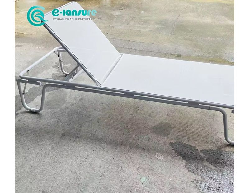 Elegant Outdoor Casual Furniture All-Weather Aluminum Sun Lounger Crafted with Waterproof Fabric