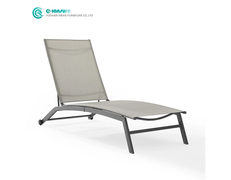 Modern Comfort Outdoor Furniture Series Aluminum Sun Lounger for Outdoor Use with Waterproof Fabric Adjustable Backrest