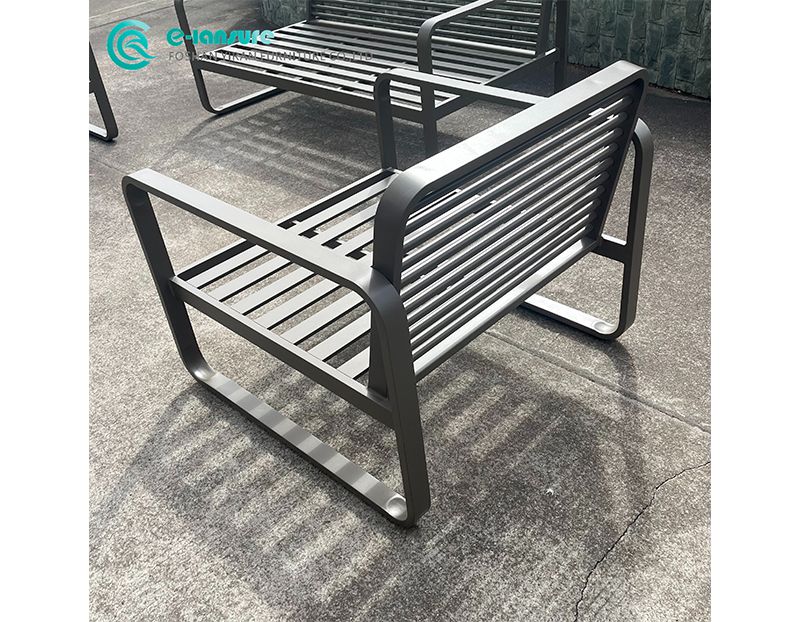Durable Leisure Aluminum Frame Minimalist Casual Outdoor Sofa Set Waterproof Fabric Garden Patio Furniture