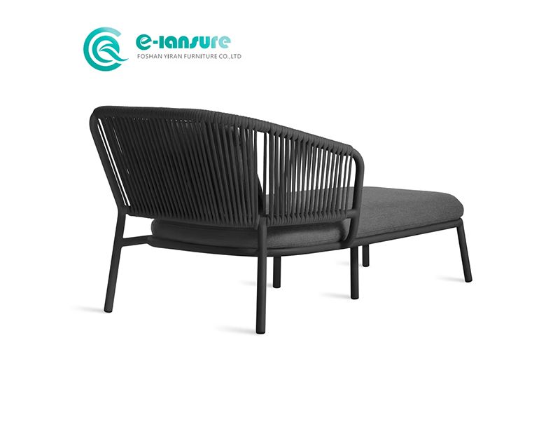 Casual Modern Chaise Lounger Durable Aluminum Frame Waterproof Fabric Sun Lounger Outdoor Furniture for Resort Poolside Villa