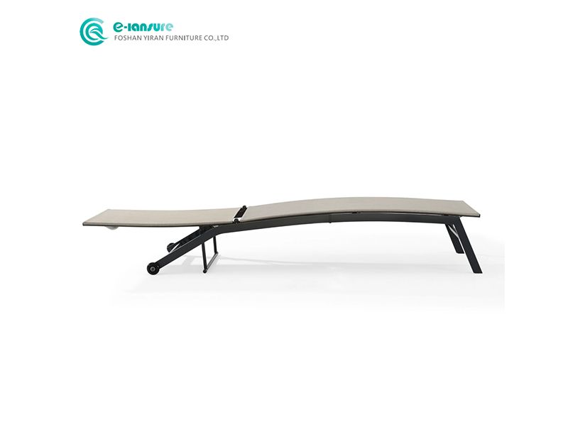 Modern Comfort Outdoor Furniture Series Aluminum Sun Lounger for Outdoor Use with Waterproof Fabric Adjustable Backrest