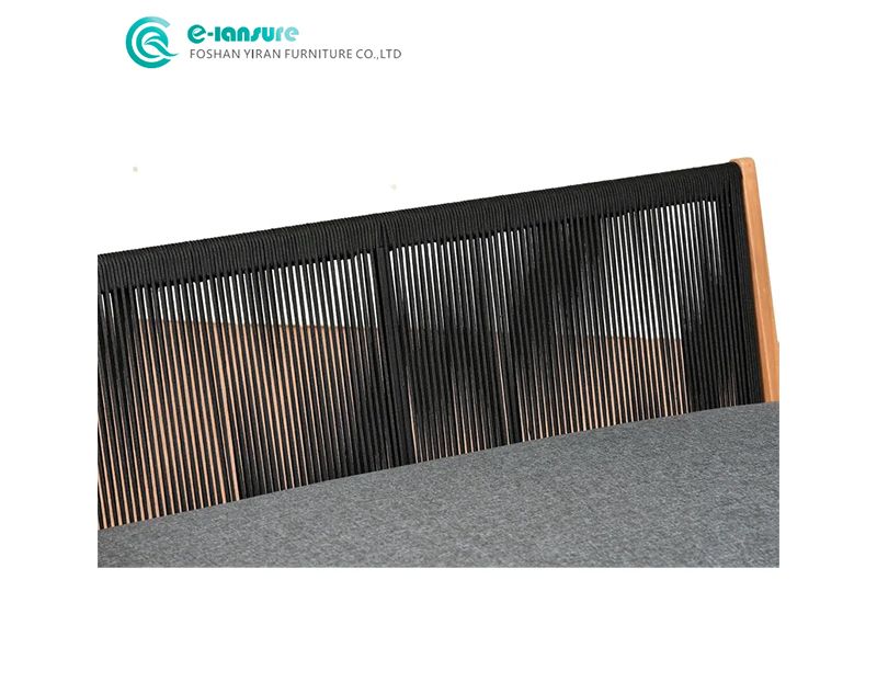 Leisure Outdoor Solid Teak Wood Sofa Set with Coffee Table Courtyard Patio Resorts Furniture