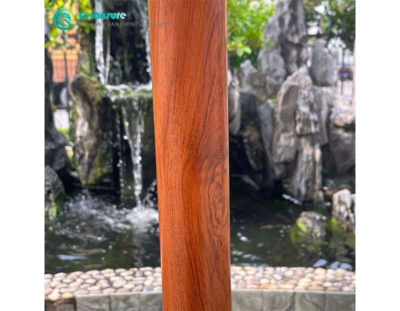 Leisure 3M Outdoor Teak Wood Umbrella Waterproof Fabric and Heavy Marble Base