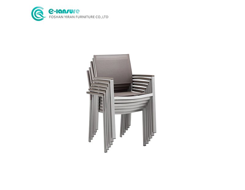 Premium Modern Elegant Outdoor Dining Set Aluminum Frame Woven Rope Chairs and Dining Table Casual Garden Seating