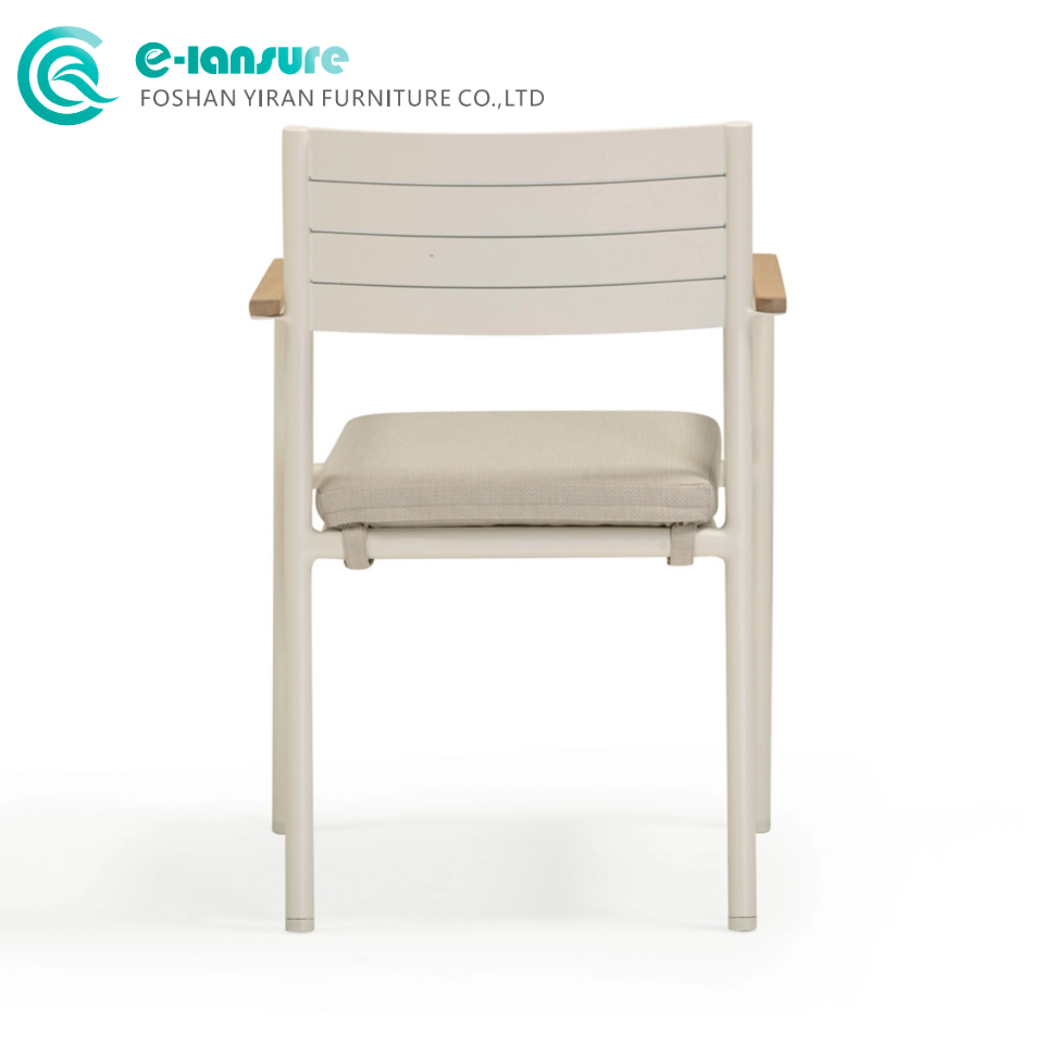 Modern Minimalist Outdoor Dining Chair Aluminum Frame Wholesale Waterproof Cushion Furniture for Hotel  Garden Use
