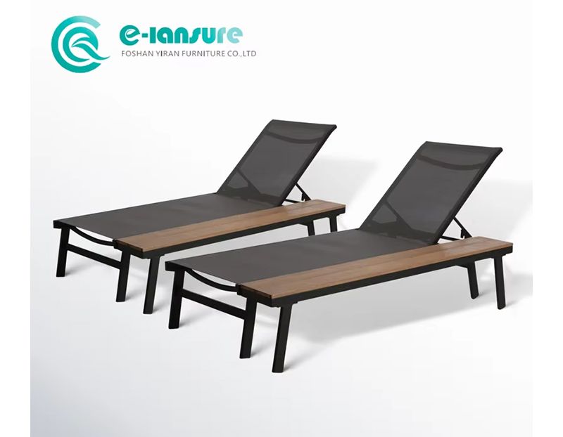 Durable Aluminum Frame Outdoor Sun Lounger Chaise Lounge Chair Sunbed For Hotel Resort Patio