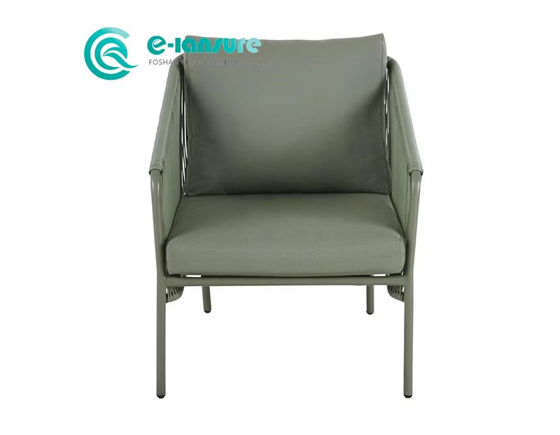 Leisure Modern High Quality Durable Aluminum Frame and Rope Chair All Weather Outdoor Patio Chair for Garden Hotel