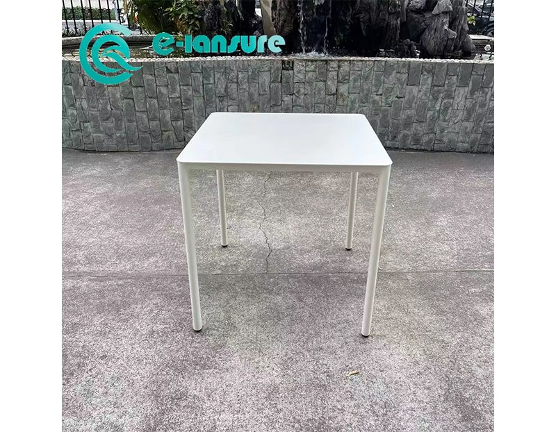 Durable Aluminum Garden Dining Set All-Weather Square Table and Chair Outdoor Furniture for Luxury Hotel Villa