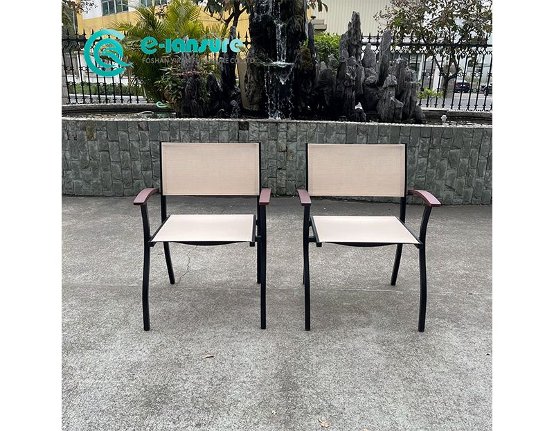 Durable Aluminum Garden Dining Set All-Weather Square Table and Chair Outdoor Furniture for Luxury Hotel Villa