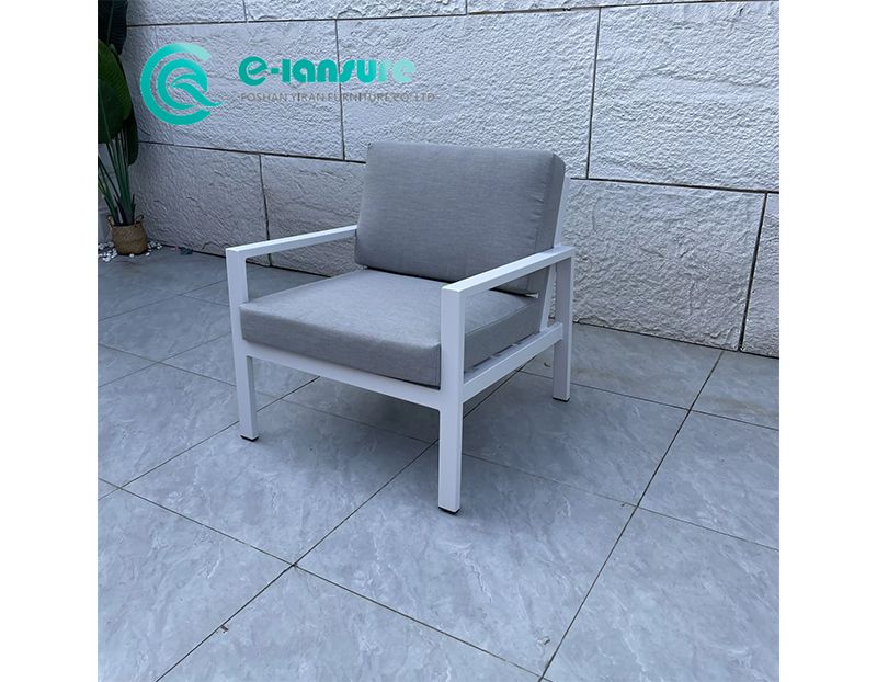 Elegant High-End All Aluminum Outdoor Dining Sofa and Coffee Table Set Waterproof for Villa Patio Courtyard