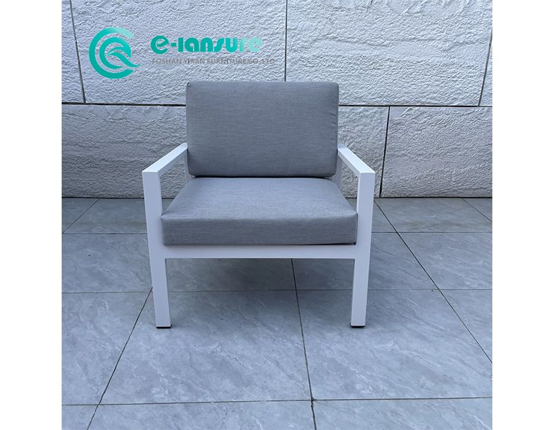 Elegant High-End All Aluminum Outdoor Dining Sofa and Coffee Table Set Waterproof for Villa Patio Courtyard